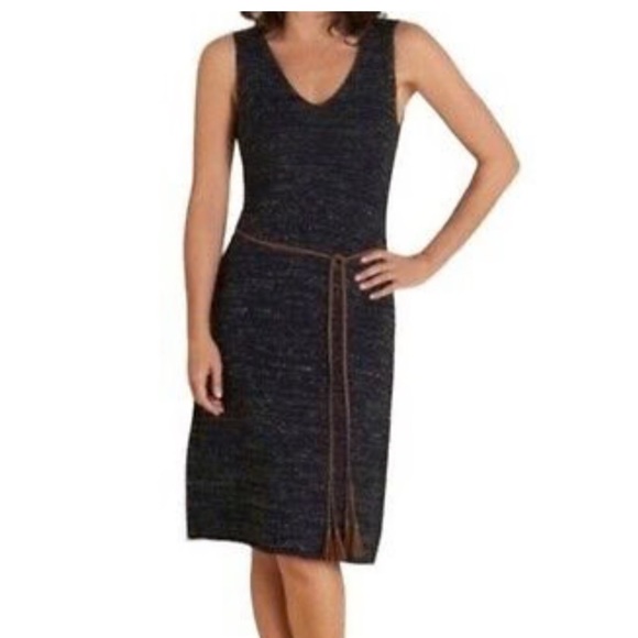 SOFT SURROUNDINGS Metallic Gold Sweater Dress M - Picture 7 of 7